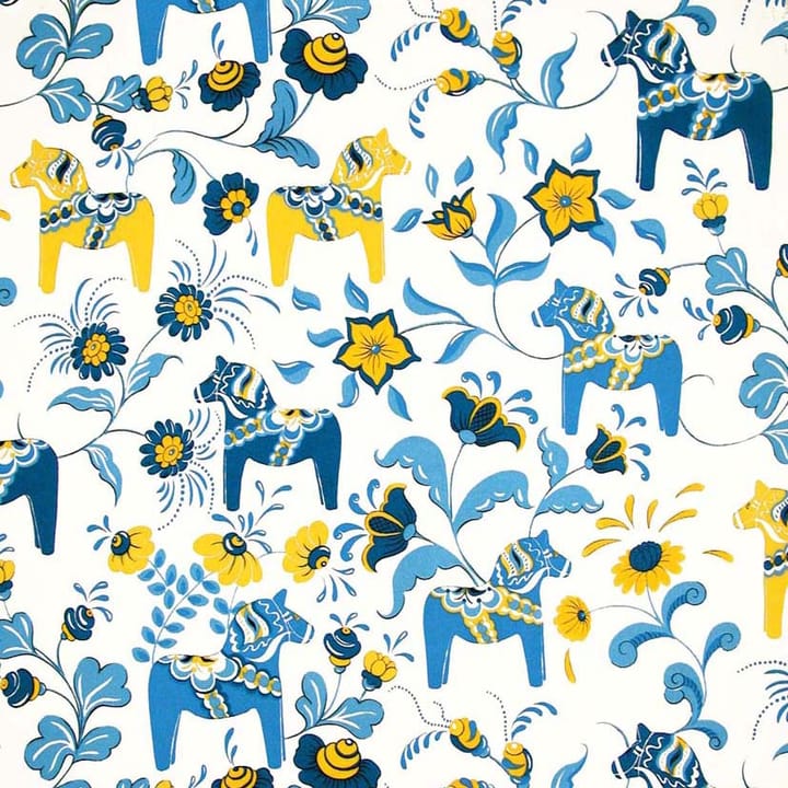 Leksand vaxduk - Gul-blå - Arvidssons Textil