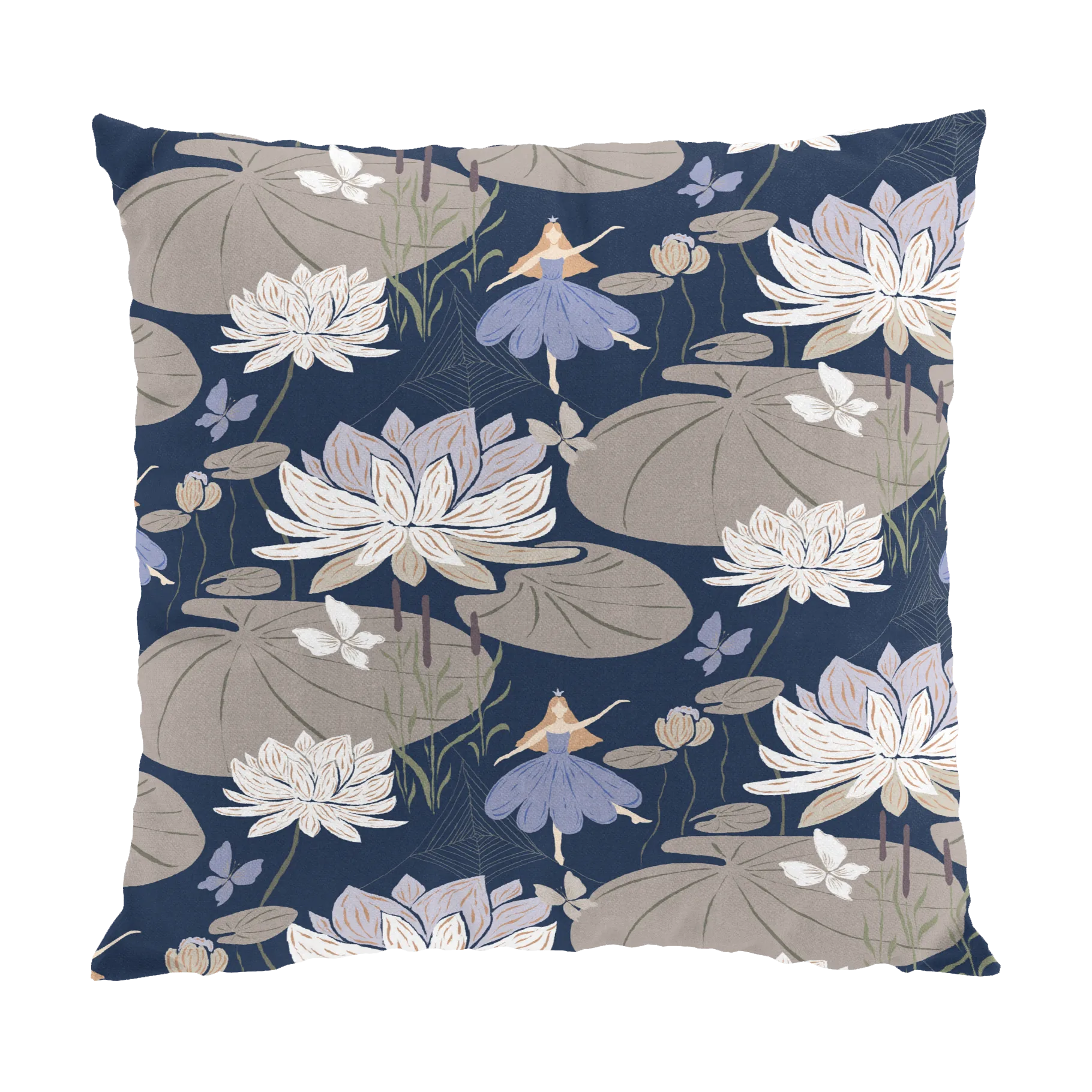 Lily kuddfodral 47x47 cm, Blå Arvidssons Textil
