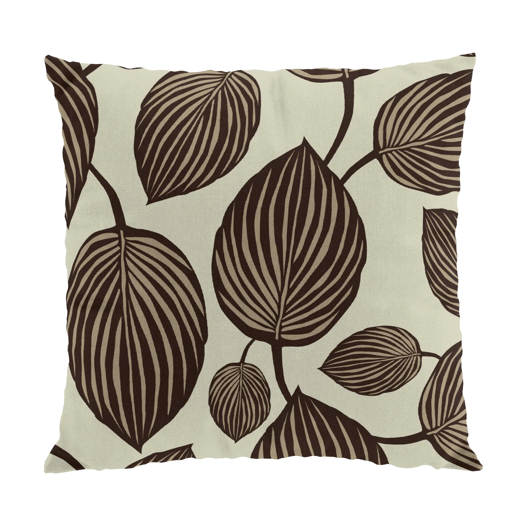 Lyckans blad kuddfodral 45x45 cm, Brun Arvidssons Textil