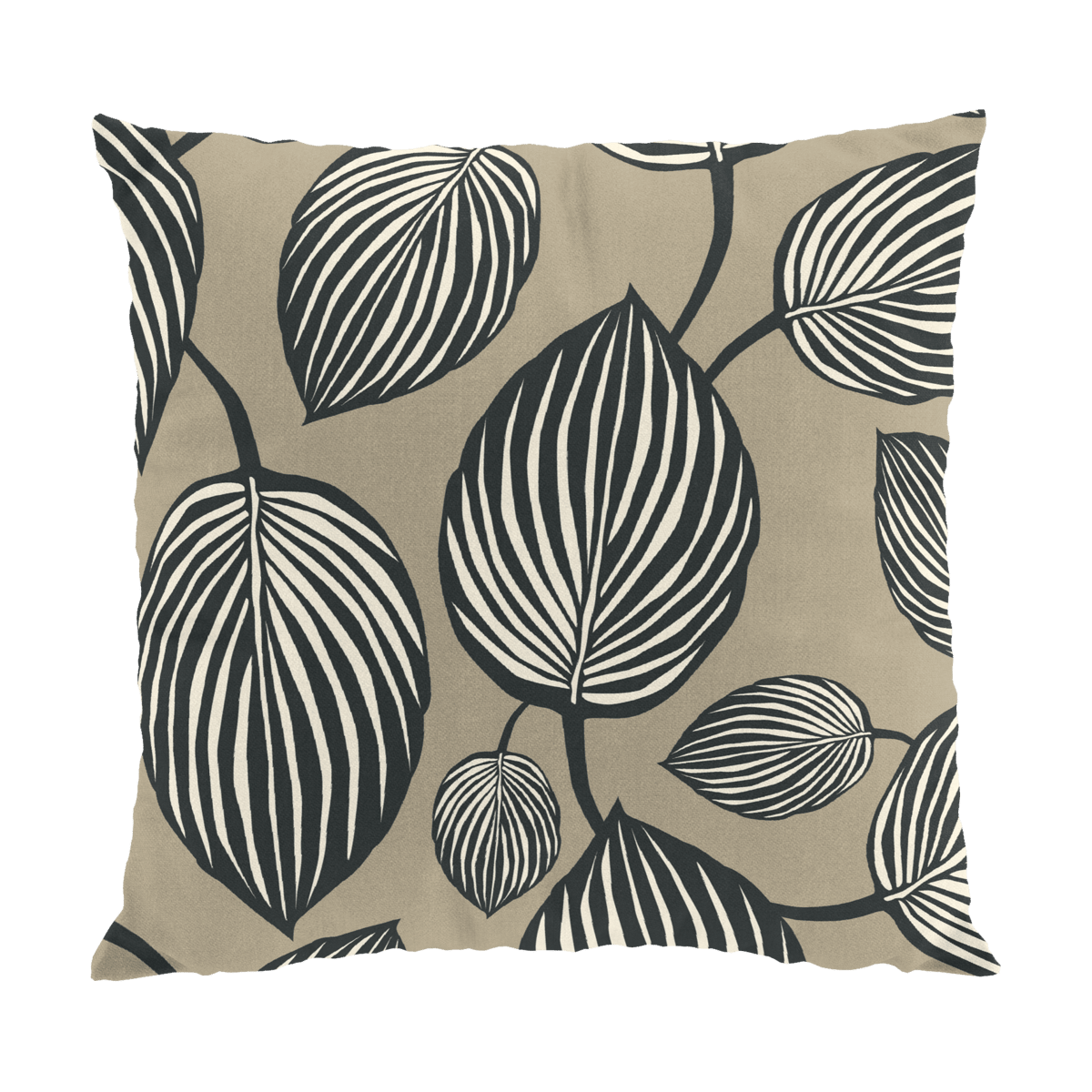 Arvidssons Textil Lyckans blad kuddfodral 45x45 cm Grå