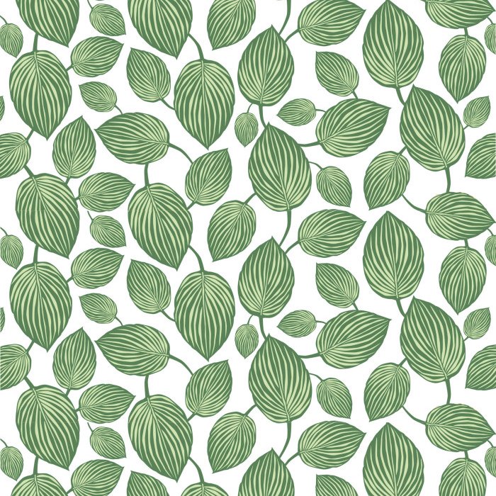 Arvidssons Textil Lyckans blad tyg grön | Skandinavisk Design | Tyger & Metervaror | Grön