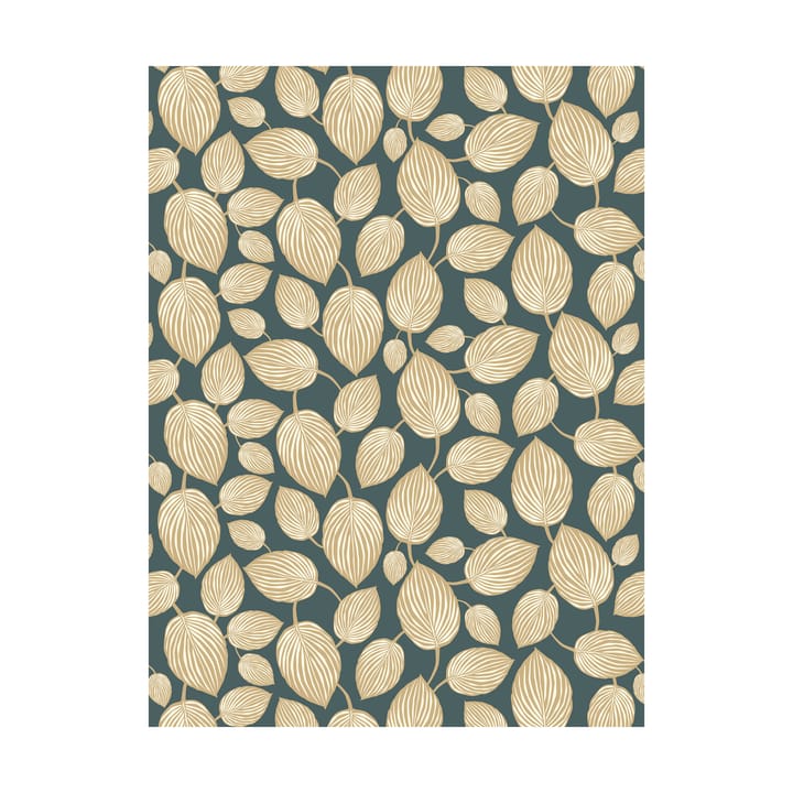 Lyckans blad vaxduk - Turkos - Arvidssons Textil