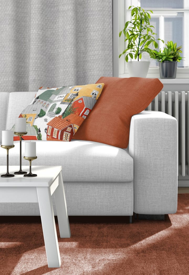 Lyckeby blommar kuddfodral, Röd-orange Arvidssons Textil