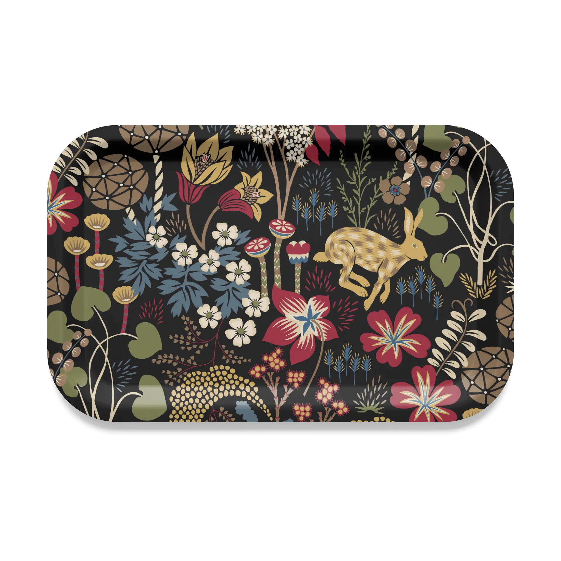 Lyckeflykt bricka 21x33 cm, Röd-brun Arvidssons Textil