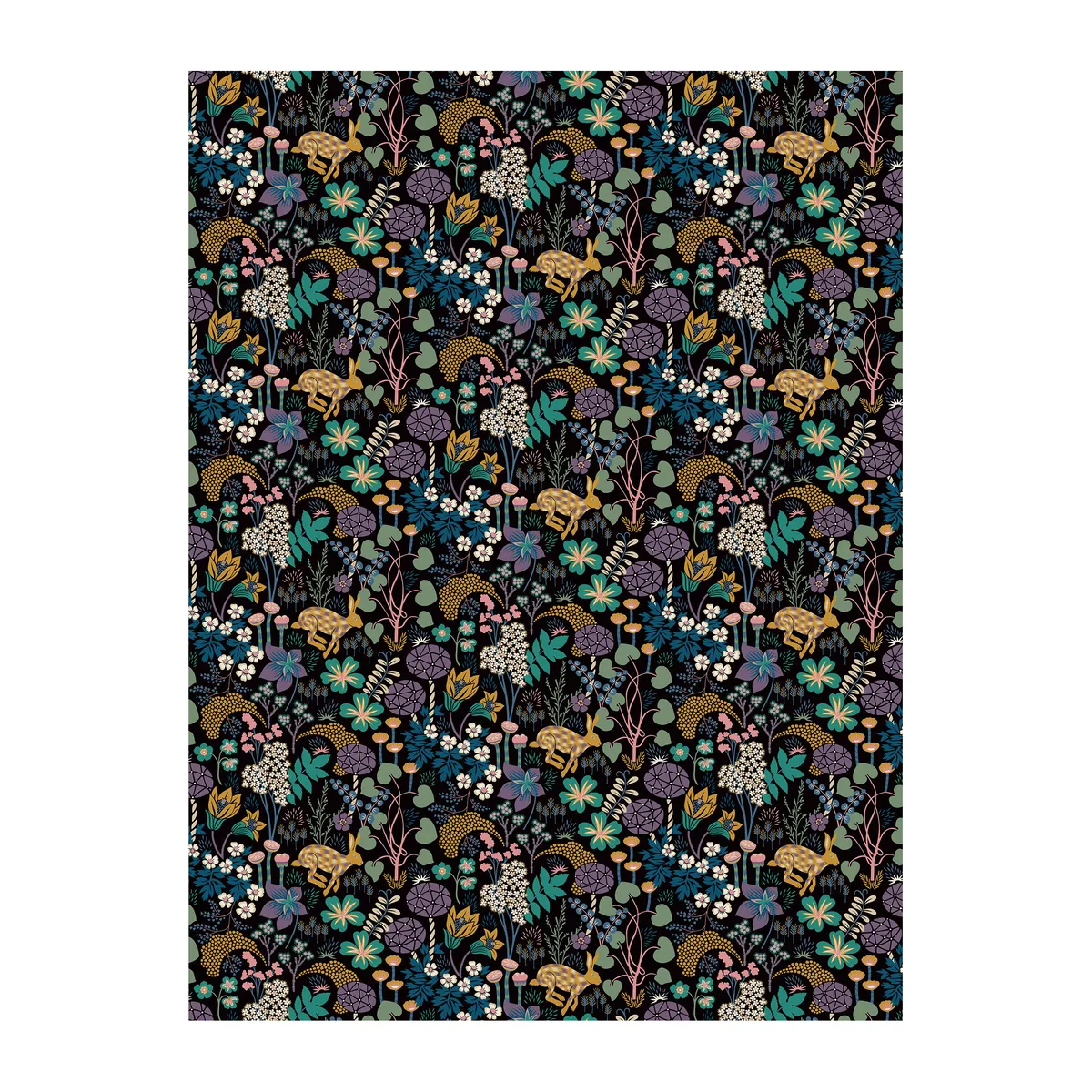 Arvidssons Textil Lyckeflykt tyg Svart