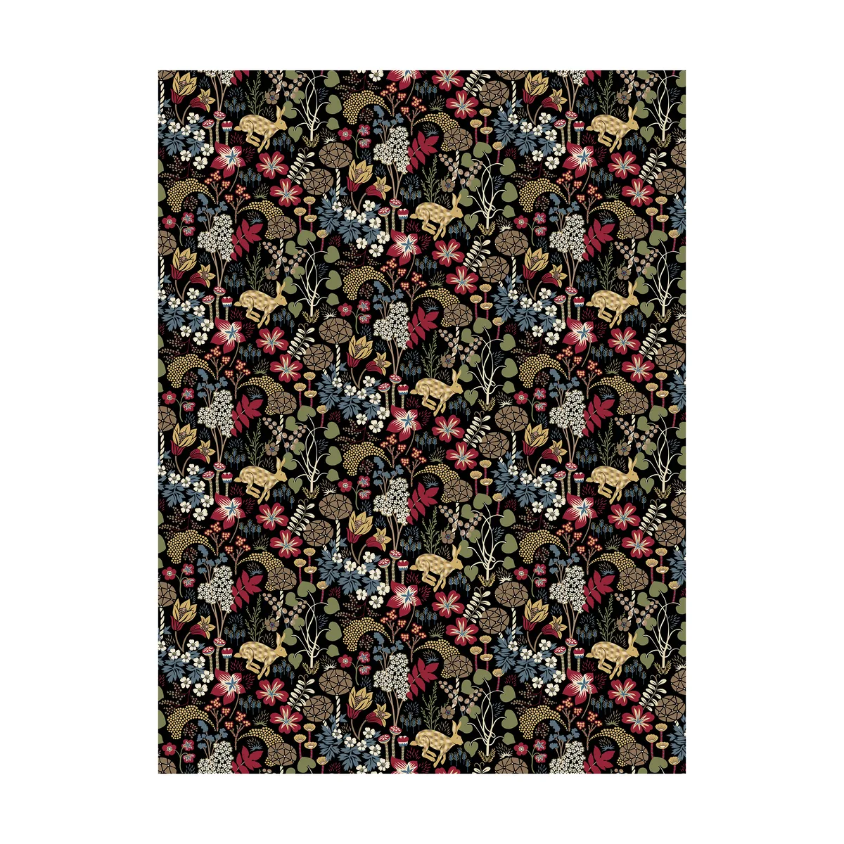 Arvidssons Textil Lyckeflykt vaxduk Röd-brun