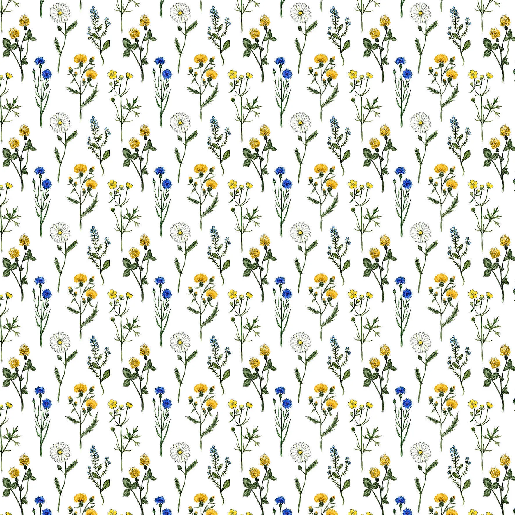 Midsommar tyg, Gul-blå Arvidssons Textil