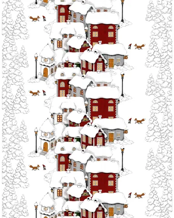 Mikkel vaxduk - Offwhite-grå-röd - Arvidssons Textil