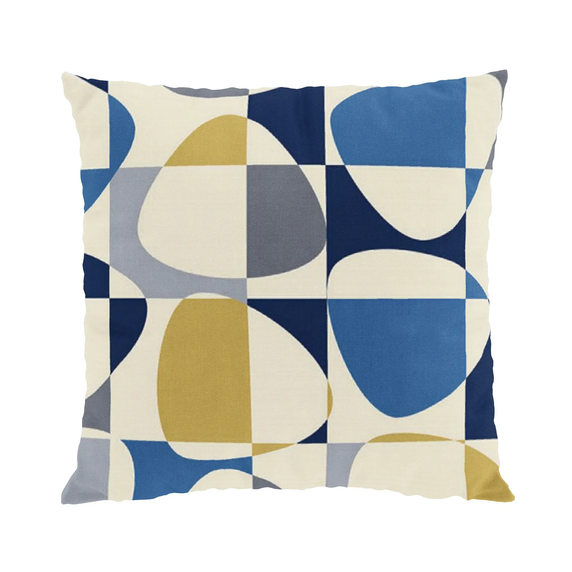 Mosaik kuddfodral 47x47 cm, Blå Arvidssons Textil