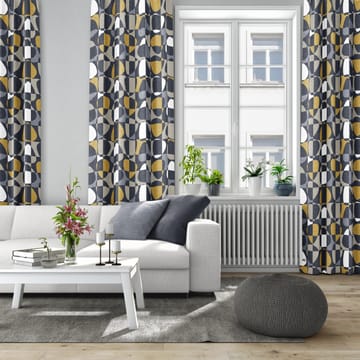Mosaik tyg - Mörkgrå - Arvidssons Textil