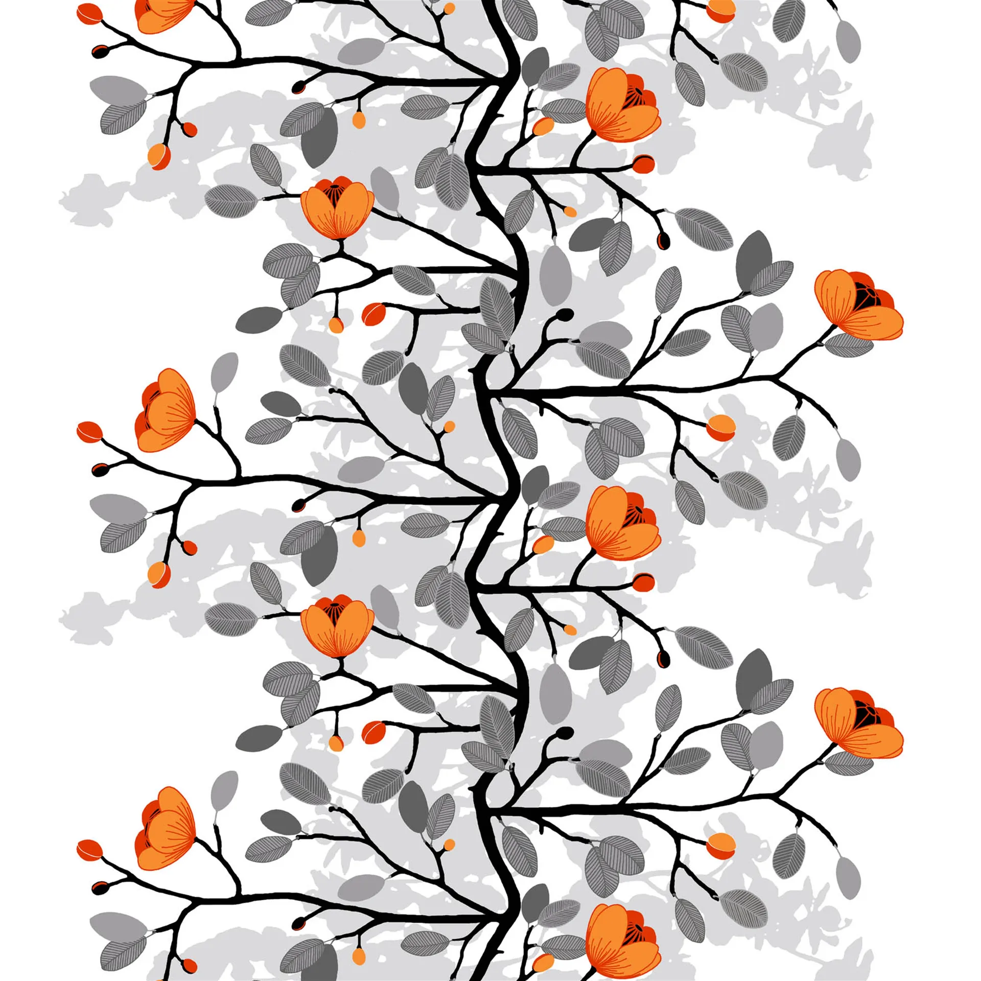Ofelia tyg, orange Arvidssons Textil