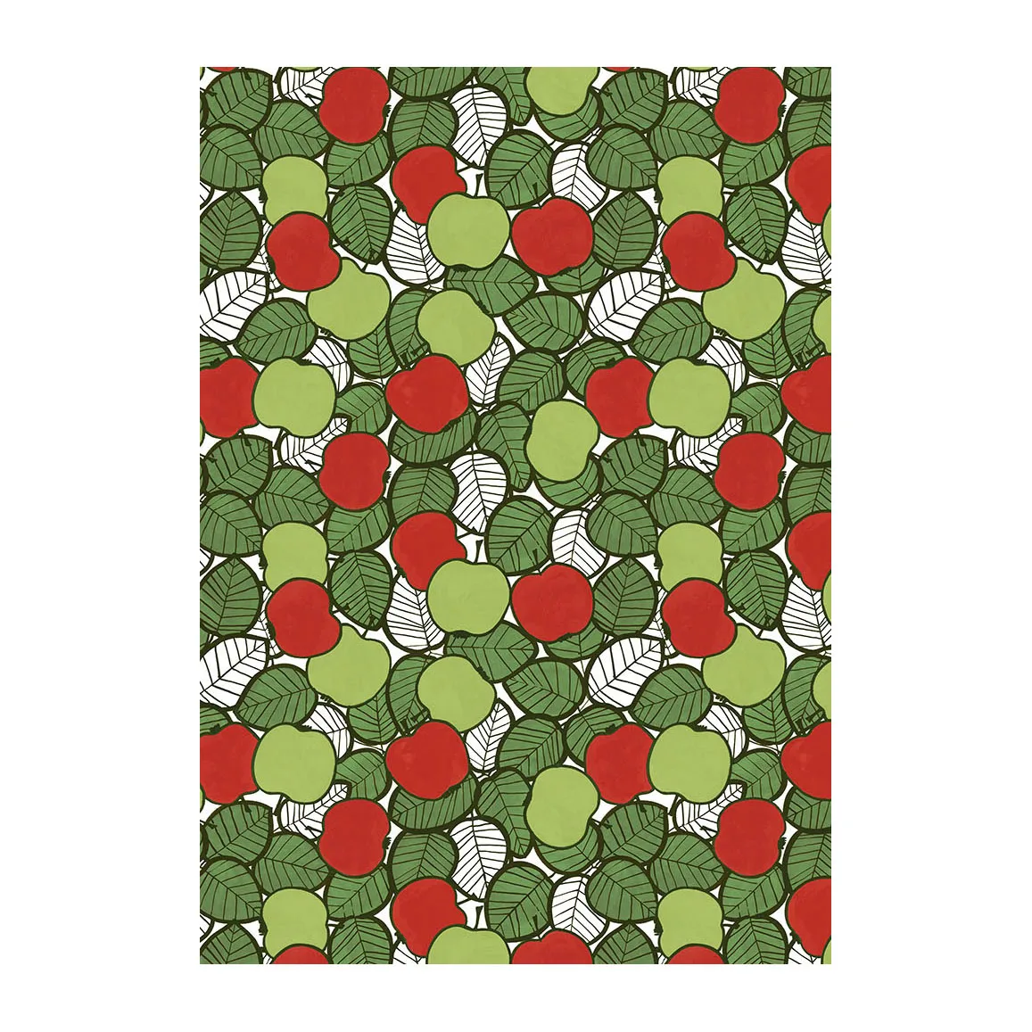 Arvidssons Textil Päppel tyg Grön-röd