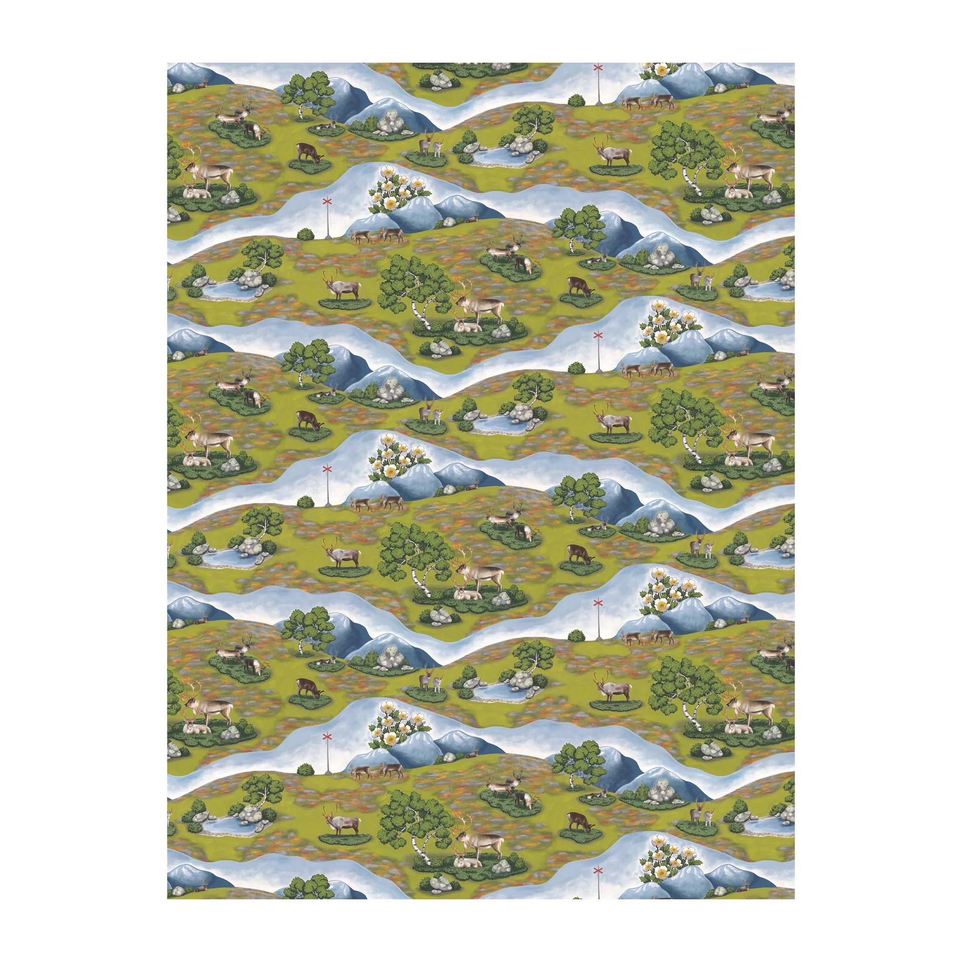 Renvandring tyg, Grön Arvidssons Textil