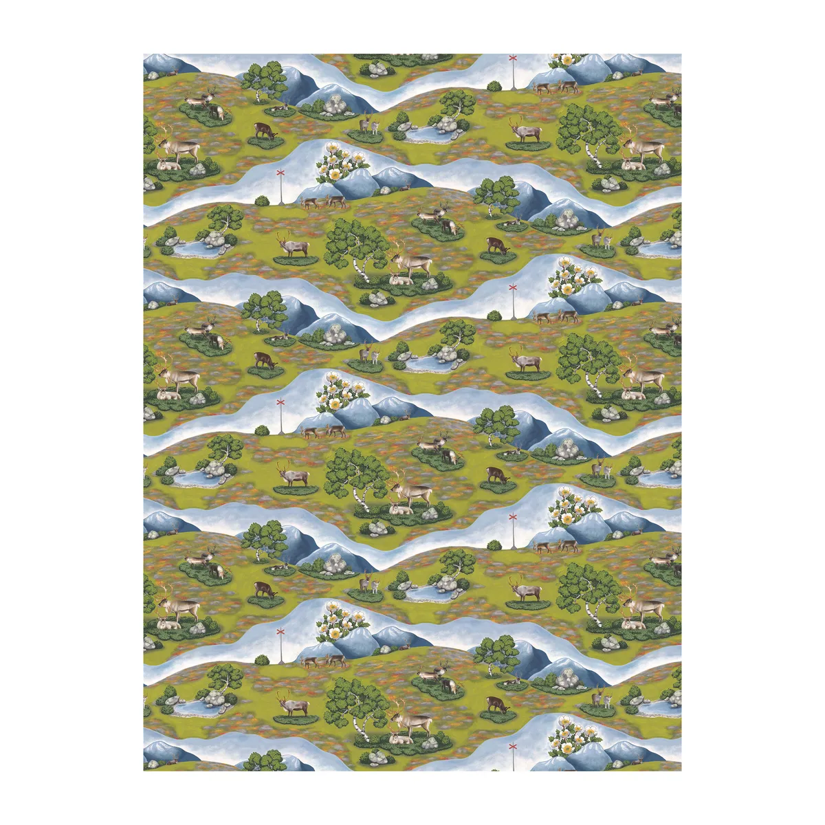 Arvidssons Textil Renvandring tyg Grön