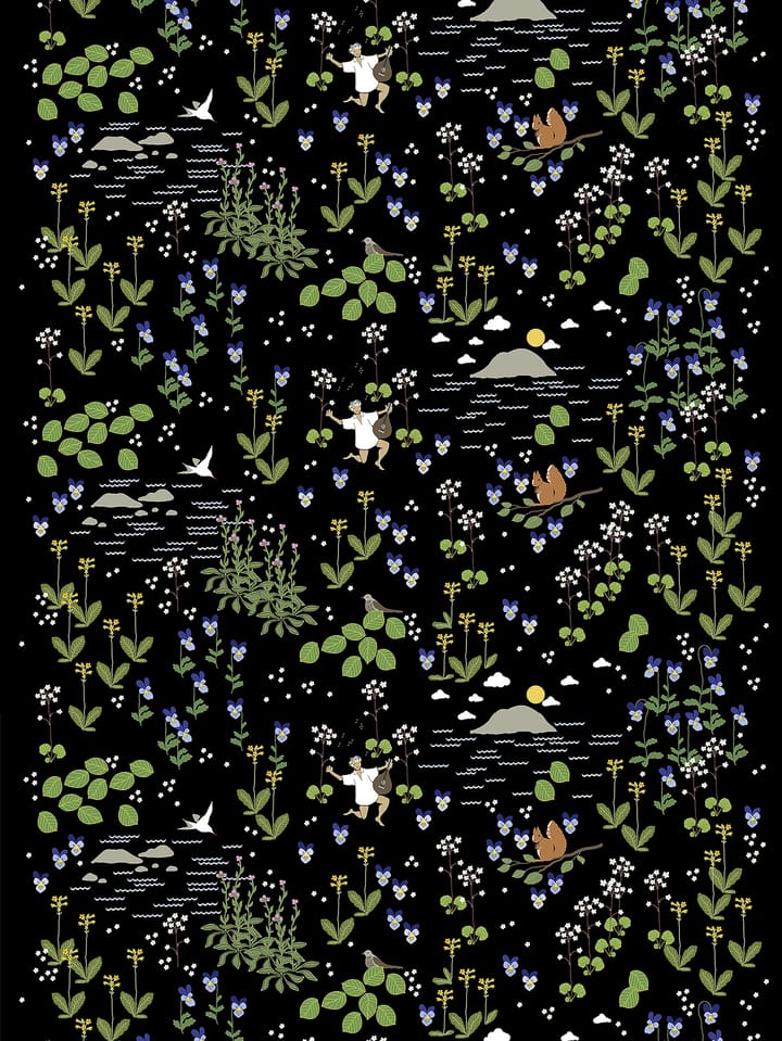 Rönnerdahl tyg - Svart-grön - Arvidssons Textil