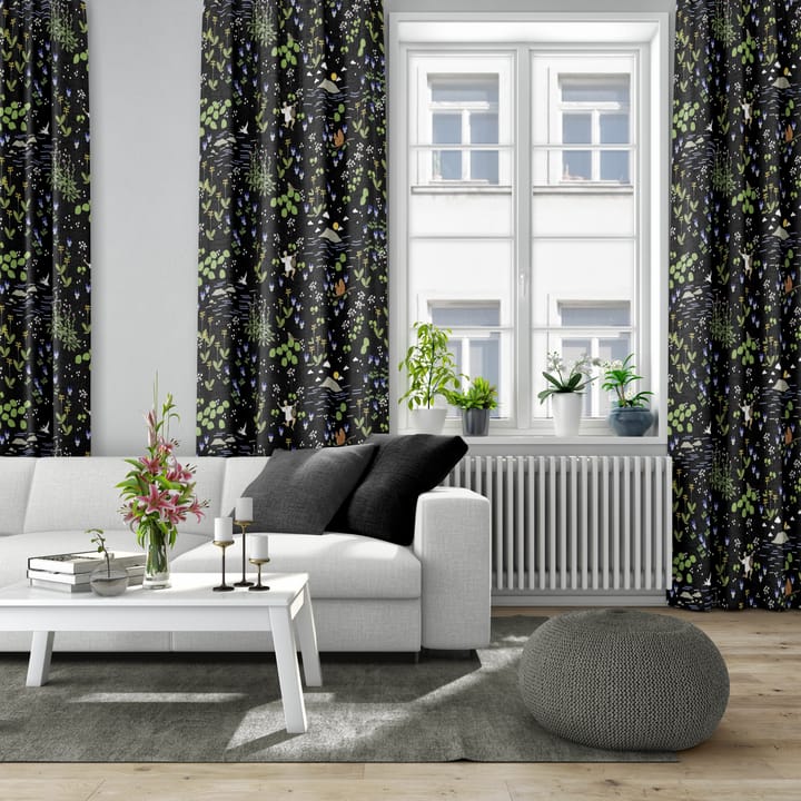 Rönnerdahl tyg - Svart-grön - Arvidssons Textil