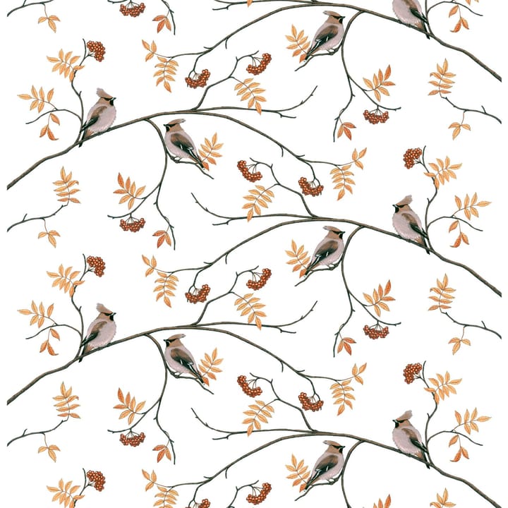 Sidensvansar tyg, vit-beige Arvidssons Textil