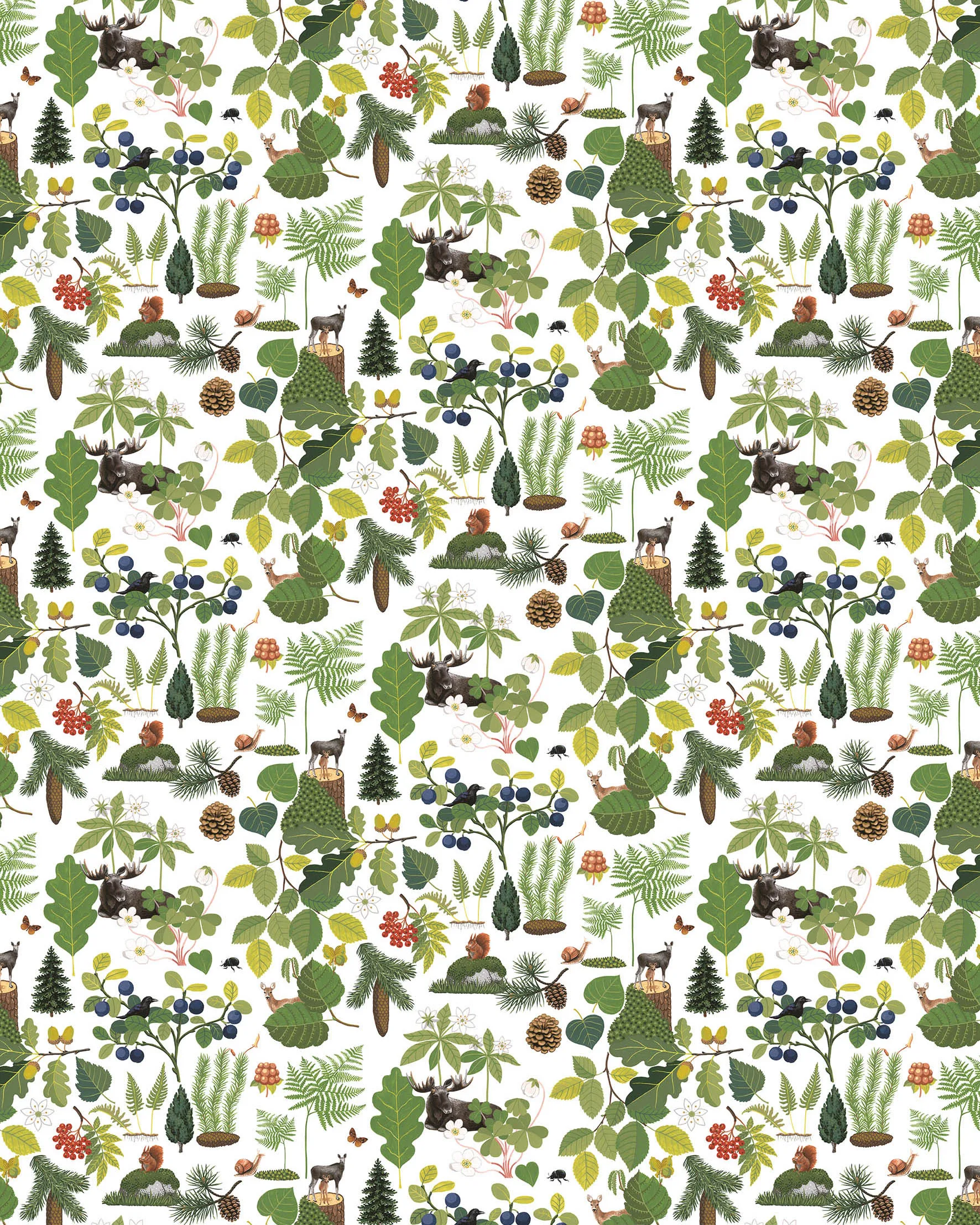 Skogsliv vaxduk, Grön Arvidssons Textil