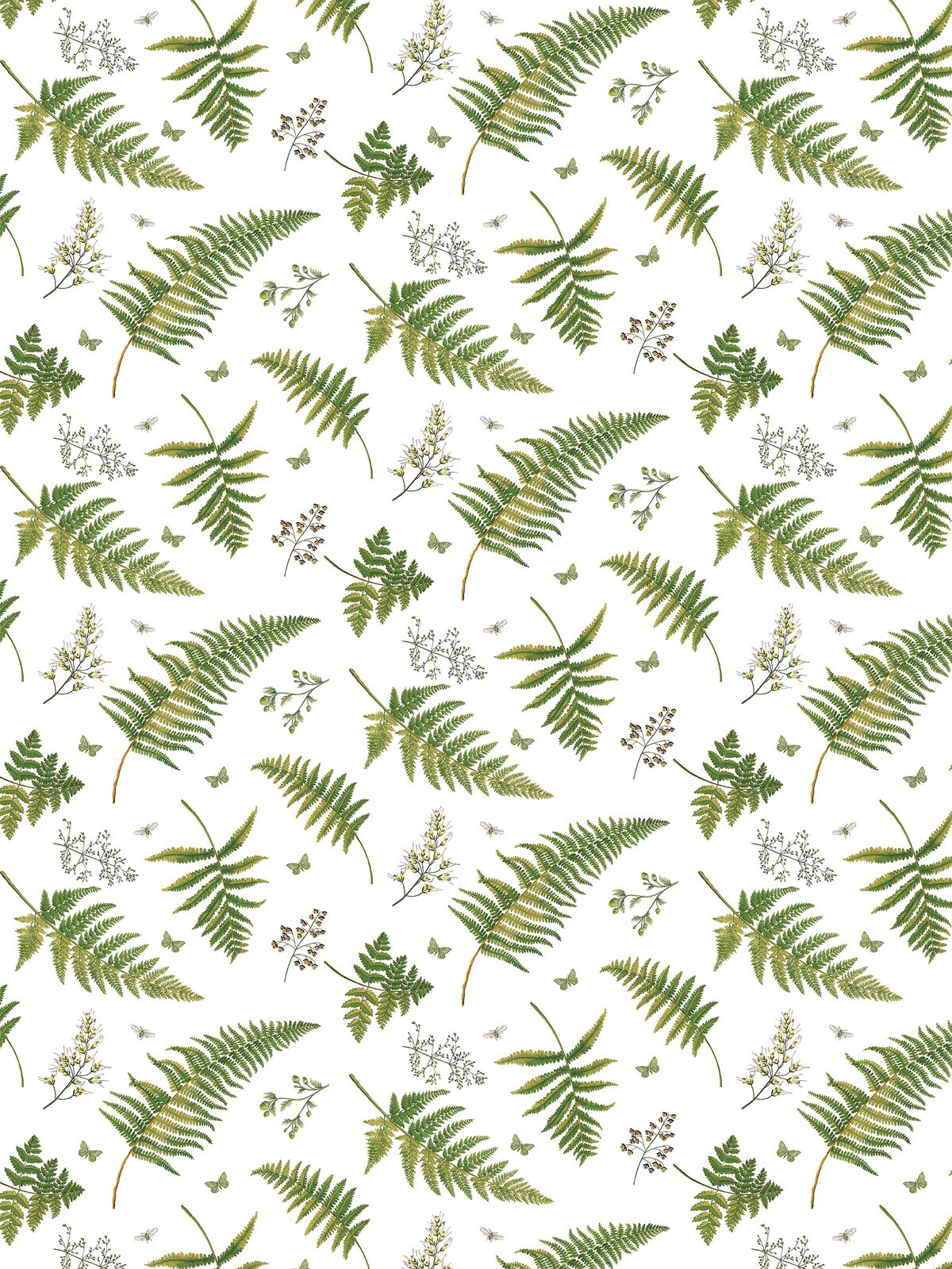 Arvidssons Textil Stensöta tyg Grön | Skandinavisk Design | Tyger & Metervaror | Vit