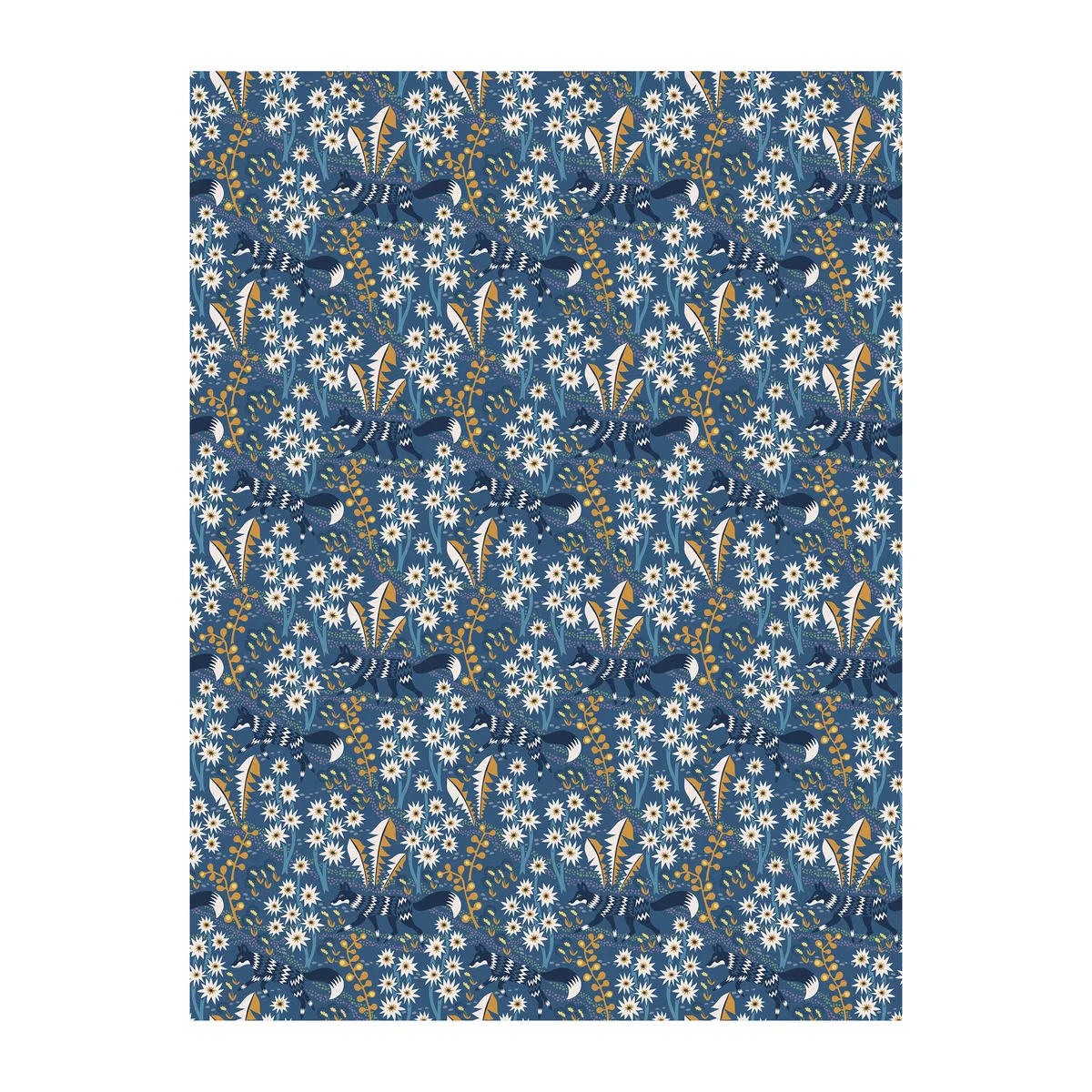 Arvidssons Textil Stjärnspeja tyg Blå