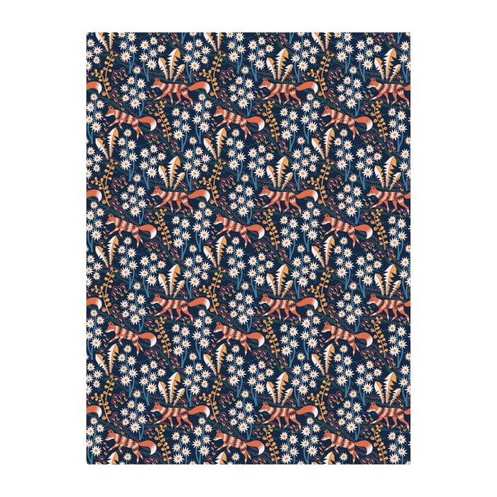 Stjärnspeja tyg - Mörkblå - Arvidssons Textil