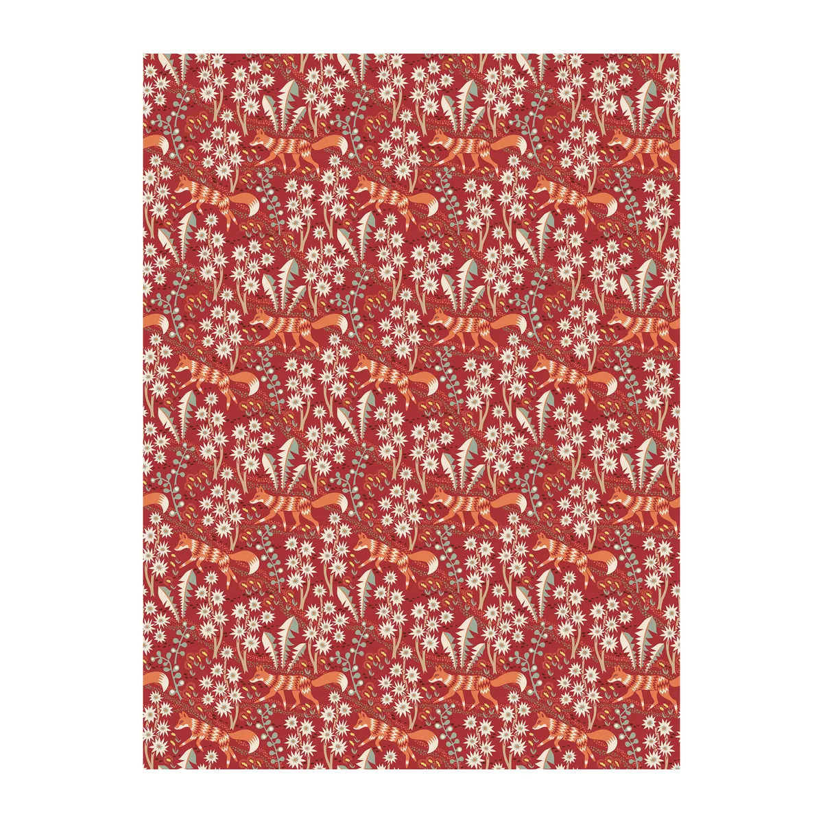 Arvidssons Textil Stjärnspeja tyg Röd