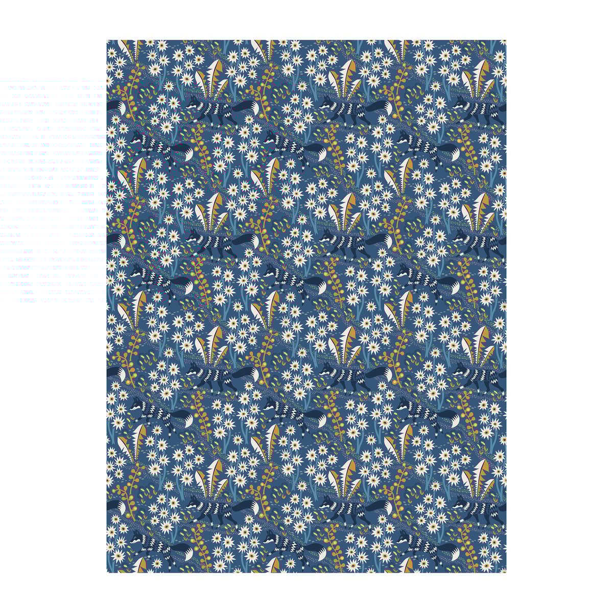 Arvidssons Textil Stjärnspeja vaxduk Blå | Skandinavisk Design | Tyger & Metervaror | Blå