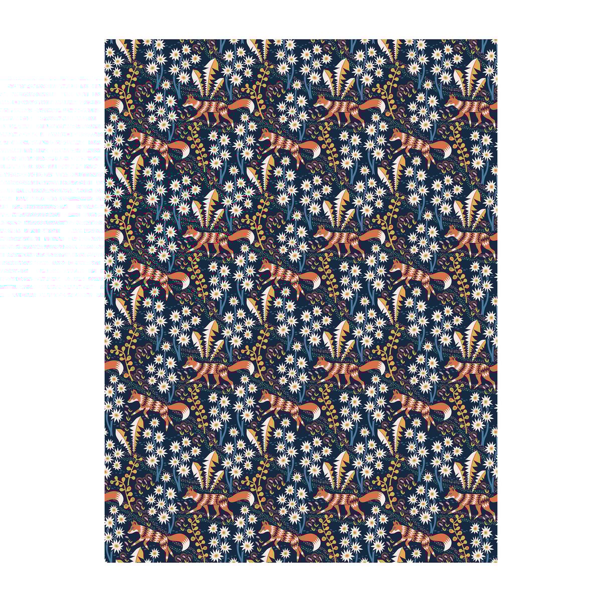 Arvidssons Textil Stjärnspeja vaxduk Mörkblå | Skandinavisk Design | Tyger & Metervaror | Blå