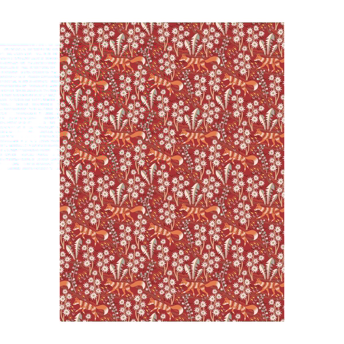 Arvidssons Textil Stjärnspeja vaxduk Röd | Skandinavisk Design | Tyger & Metervaror | Röd