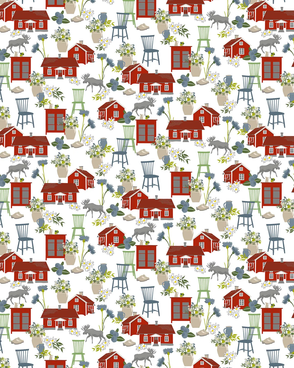 Arvidssons Textil Strövtåg vaxduk Röd