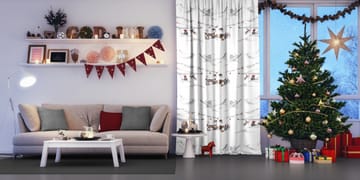 Tomteland tyg - Offwhite-grå - Arvidssons Textil