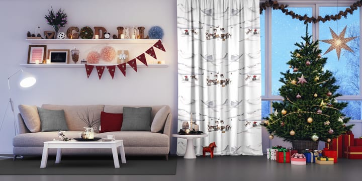 Tomteland tyg, Offwhite-grå Arvidssons Textil