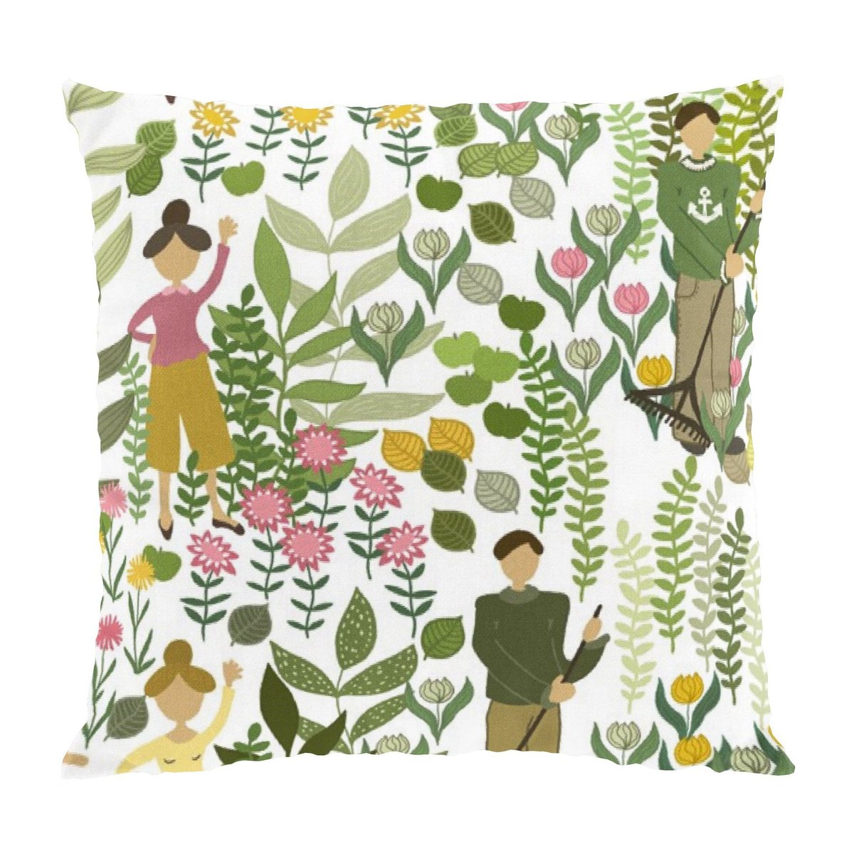 Arvidssons Textil Trädgård kuddfodral 47x47 cm Grön