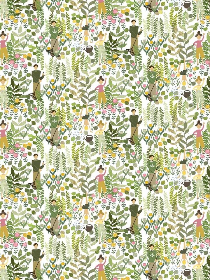 Trädgård tyg - Grön - Arvidssons Textil