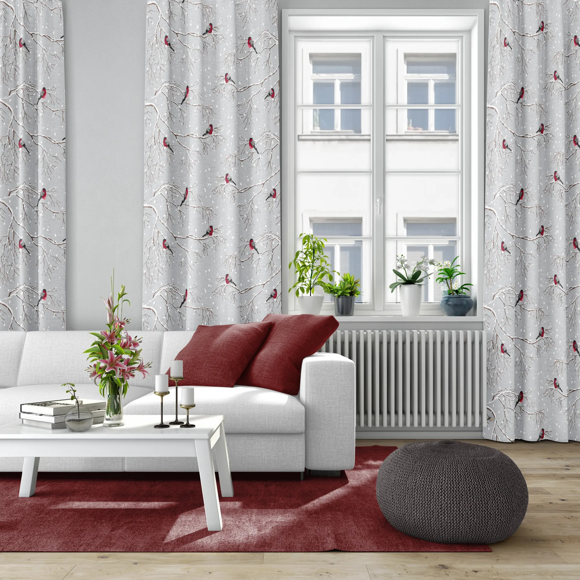 Vinterland tyg, Grå Arvidssons Textil