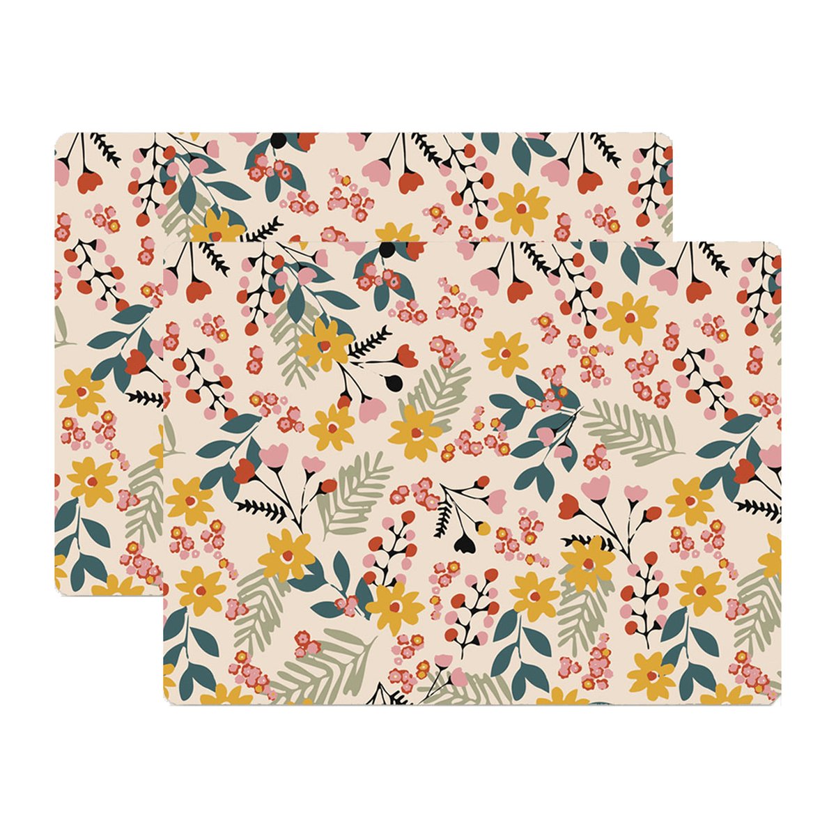 Åry Home Flower bordstablett 30x40 cm 2-pack Pink | Skandinavisk Design | Bordstabletter | Multi