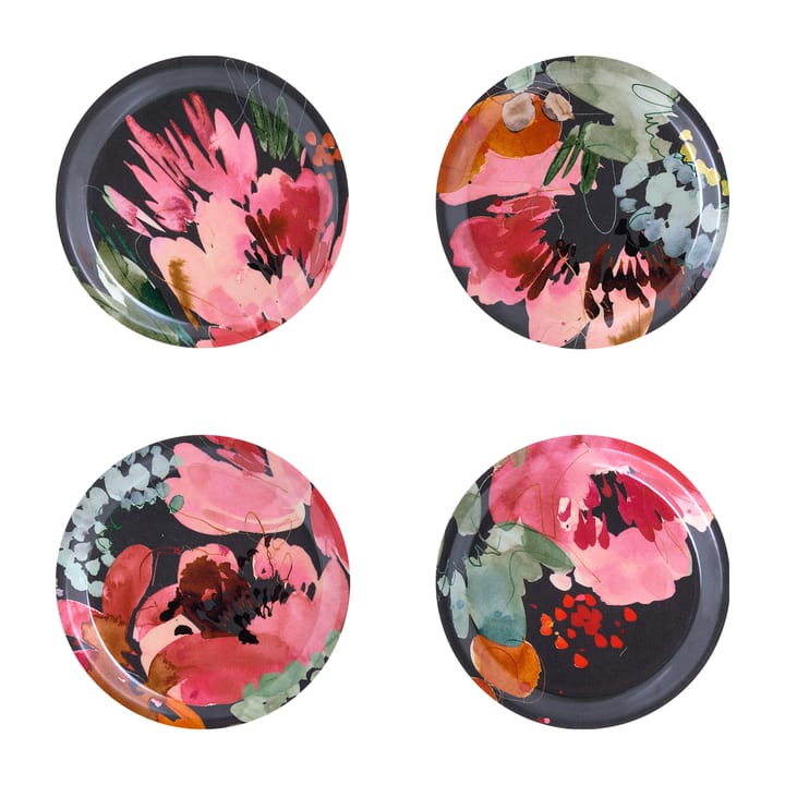 Garden Bouquet glasunderlägg 4-pack - Ø 11 cm - Åry Home