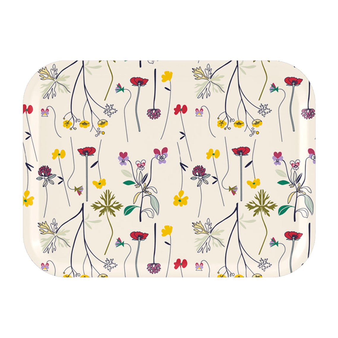 Åry Home Herbarium bricka 20x27 cm Off-white | Skandinavisk Design | Brickor | Multi