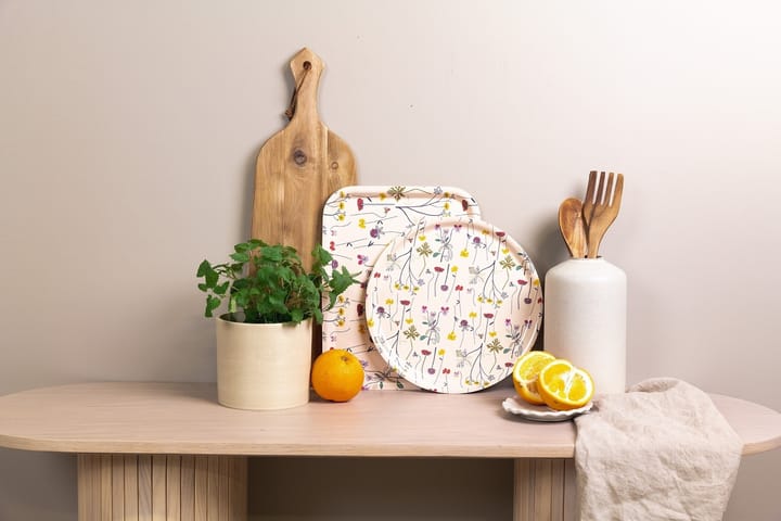 Herbarium bricka Ø38 cm - Off-white - Åry Home