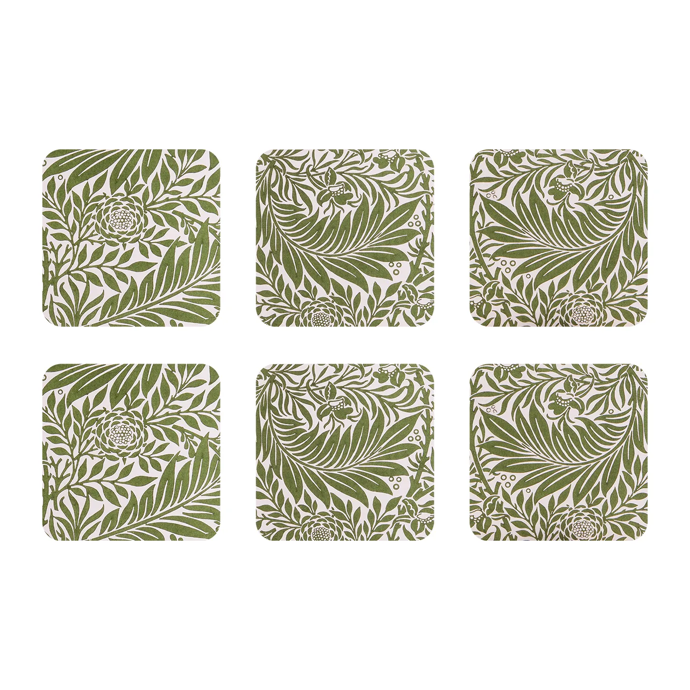 Larkspur glasunderlägg 6-pack, 10x10 cm Åry Home