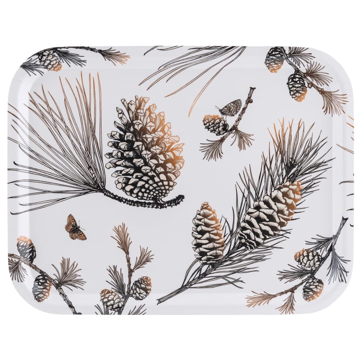 Pine Cone bricka 28x36 cm - Cotton white - Åry Home