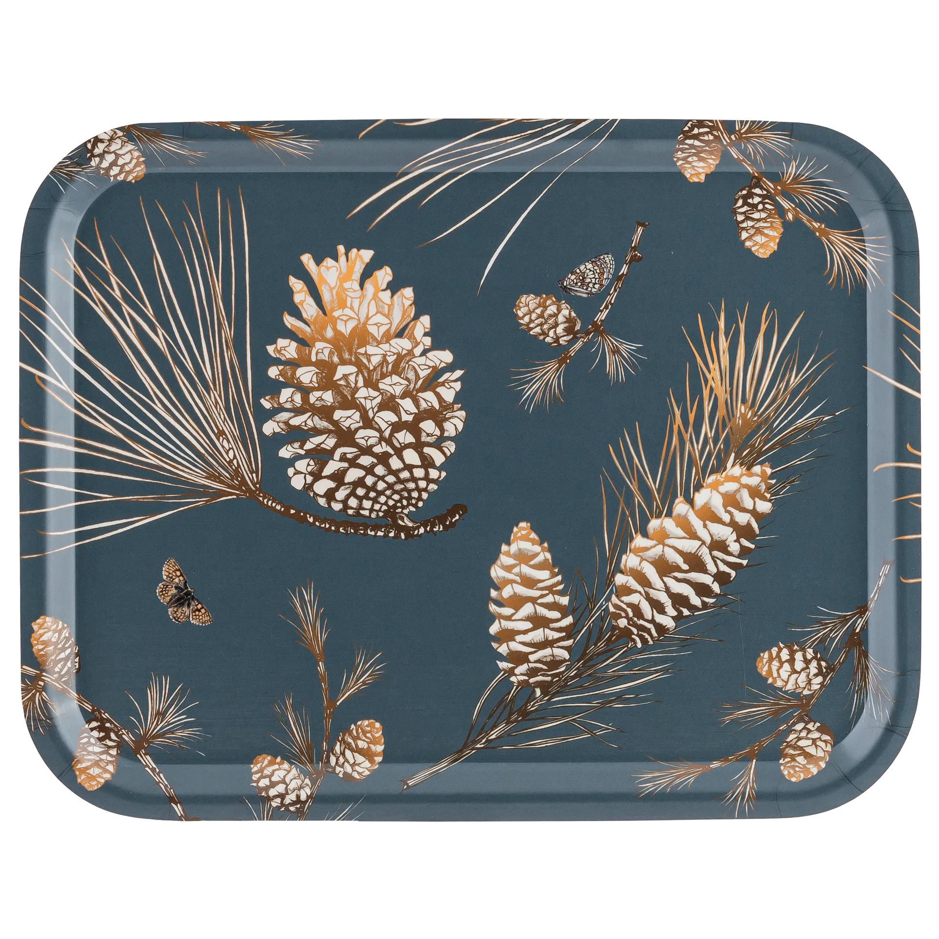 Pine Cone bricka 28x36 cm, Thunder blue Åry Home