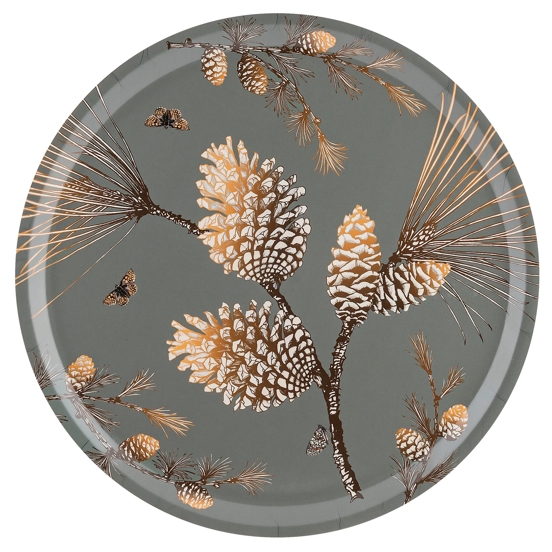 Pine Cone bricka Ø 38 cm, Moss grey Åry Home