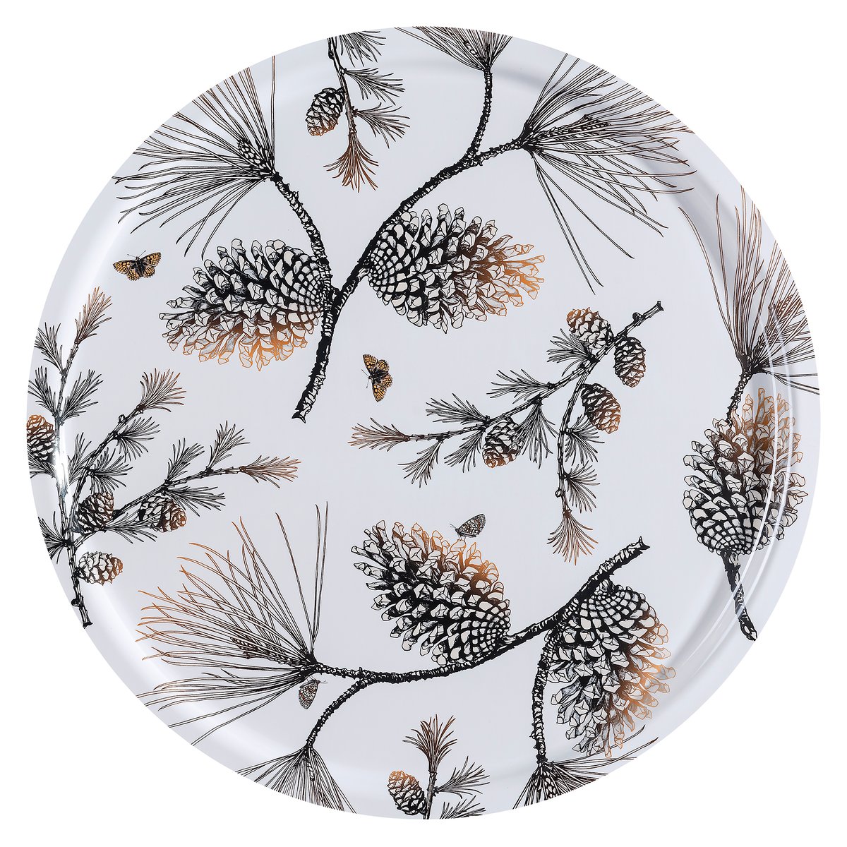 Åry Home Pine Cone bricka 65 cm Cotton white | Skandinavisk Design | Brickor | Vit
