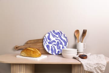 Sudd bricka Ø38 cm - Blue-white - Åry Home