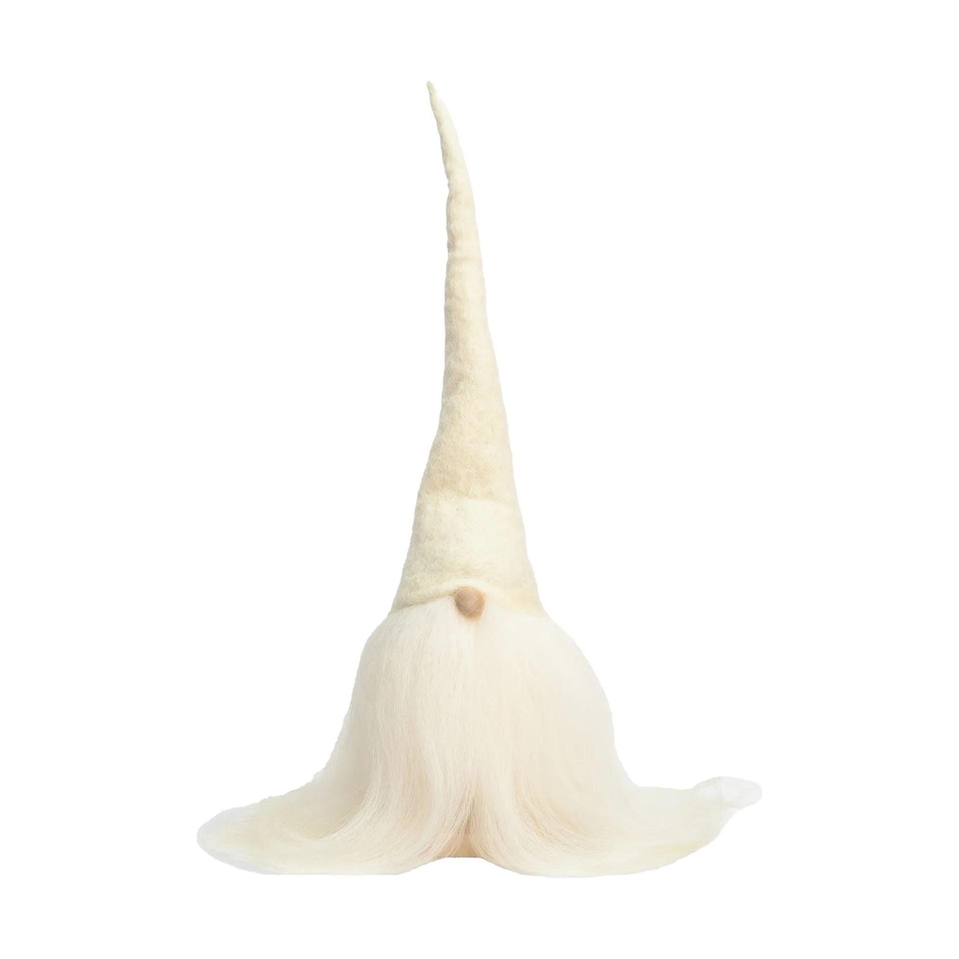 Skäggtomte, vit/vit, stor Åsas tomtebod