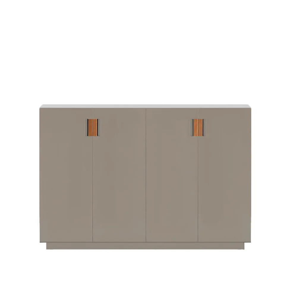 Asplund Frame 160 High skåp dark sand, vikdörrar, 42 cm, cognac