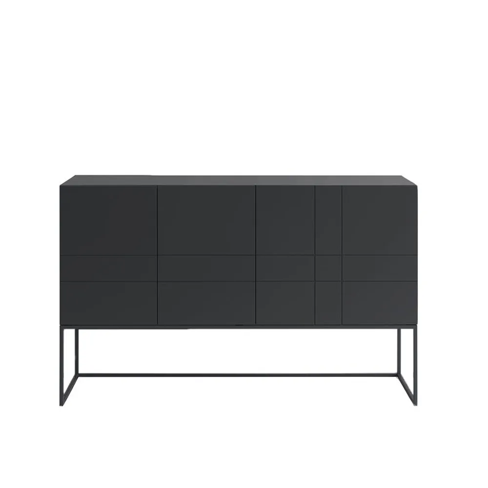 Kilt Light 137 sideboard, char grey, 3 dörrar Asplund