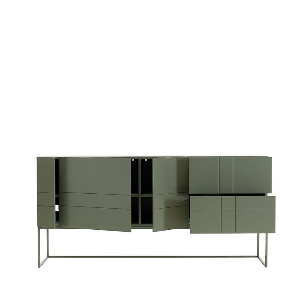 Kilt Light 180 sideboard, green khaki, 3 dörrar, 2 lådor Asplund