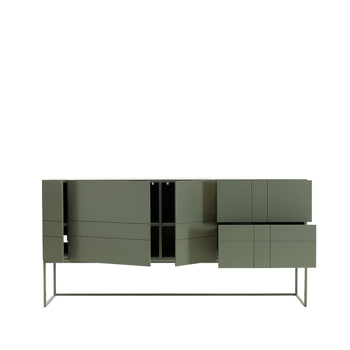 Kilt Light 180 sideboard - green khaki, 3 dörrar, 2 lådor - Asplund